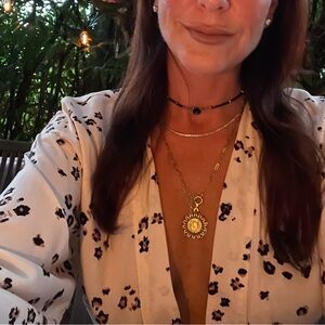 Stillwater Cream Leopard Tie-Front Dress with Black and Brown Spots